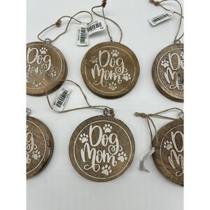 CHRISTMAS LOT OF 6 CRACKER BARREL WOOD GINGERBREAD HOUSE ORNAMENTS 3.5" COOKIE